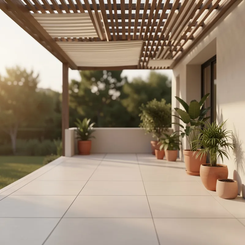 Carrelage de terrasse sous pergola : bien le choisir