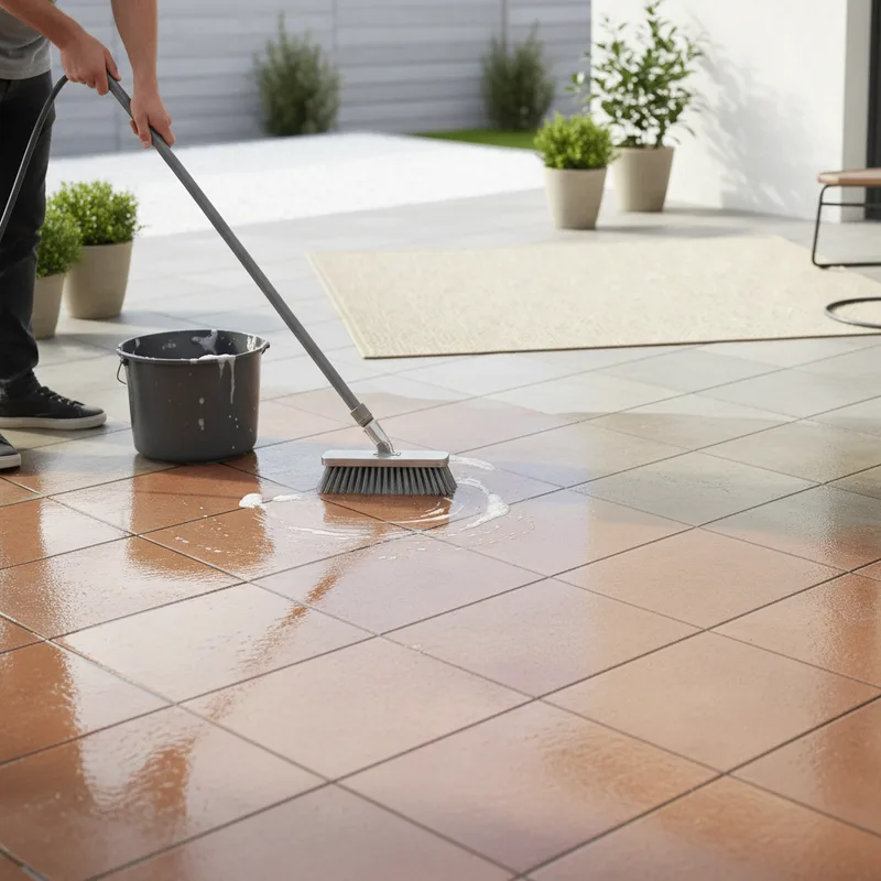 Entretenir le carrelage extérieur de sa terrasse