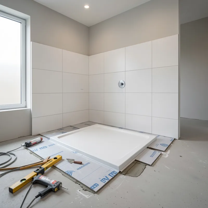 Pose du receveur de douche : avant ou après le carrelage sol ?