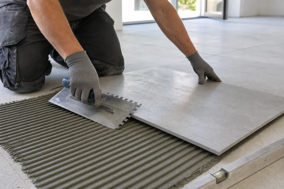 Prix pose carrelage au m² : tarifs par type de pose